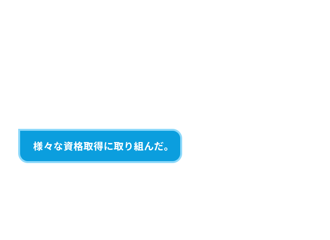 様々な資格取得に取り組んだ。